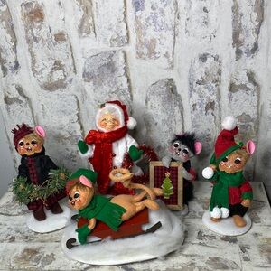 AnnaLee Dolls Lot Mrs Claus and Mice